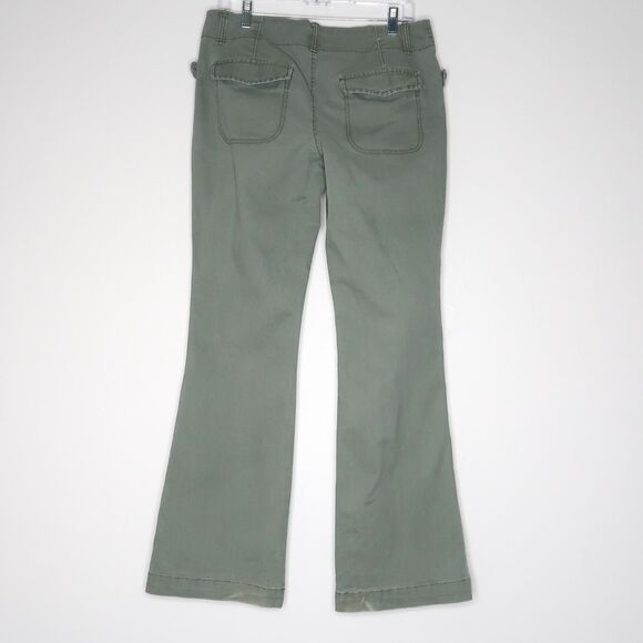 Mossimo VTG Stretch Cargo Pants Size 11 Sage Green Utility Flare Y2K Punk Grunge - Picture 2 of 10
